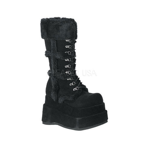 DEMONIA BEAR-202 Black Veggie Suede  Vegan Boots - Shoecup.com