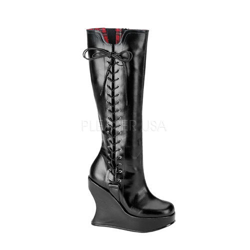 DEMONIA BRAVO-100 Black Pu Lolita Punk Boots - Shoecup.com