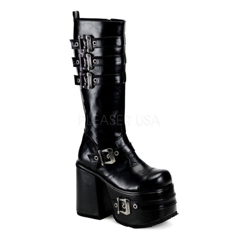 DEMONIA CHOPPER-101 Men's Black Pu Vegan Boots - Shoecup.com