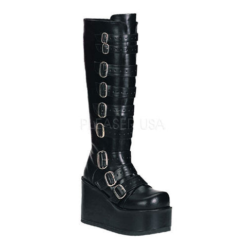 DEMONIA CONCORD-108 Black Pu Vegan Boots - Shoecup.com