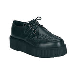 DEMONIA CREEPER-402 Men's Black Leather Creepers - Shoecup.com