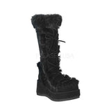 DEMONIA CUBBY-311 Black Veggie Suede Gogo Boots - Shoecup.com