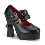 DEMONIA DEMON-16 Black Pu Platform Mary Jane - Shoecup.com