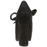 DEMONIA Women's Sexy 5" Chunky Heel Black Satin & Lace Mary Jane Heels DEMON-11 - Shoecup.com - 3