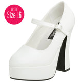 DEMONIA DOLLY-50 White Pat Mary Jane Pumps - Shoecup.com - 1