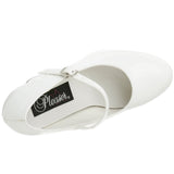 DEMONIA DOLLY-50 White Pat Mary Jane Pumps - Shoecup.com - 6