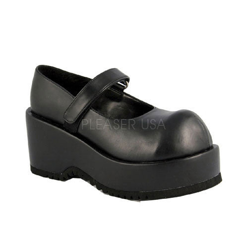 DEMONIA DOLLY-01 Black Pu Mary Jane - Shoecup.com