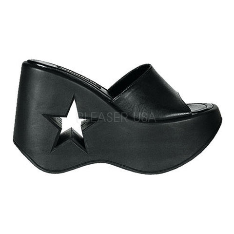 DEMONIA DYNAMITE-01 Black Pu Sandals - Shoecup.com