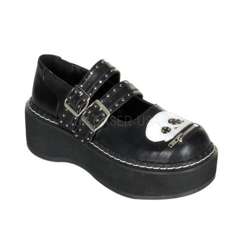 DEMONIA EMILY-222 Black Pu Mary Jane - Shoecup.com