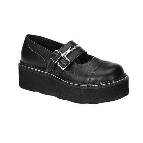 DEMONIA EMILY-306 Black Pu Mary Jane - Shoecup.com