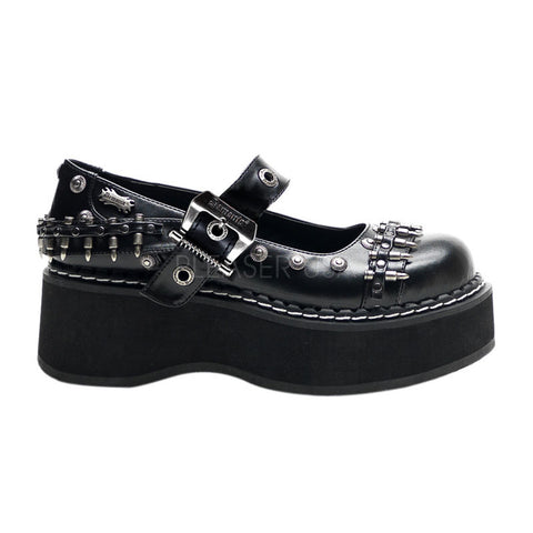 DEMONIA EMILY-309 Black Pu Mary Jane - Shoecup.com