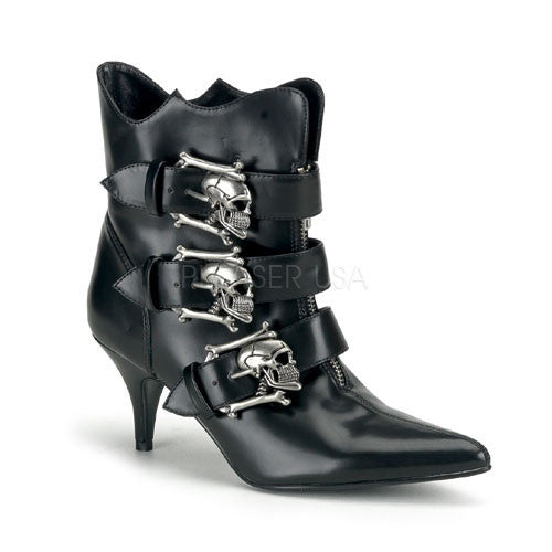 DEMONIA FURY-06 Black Nappa Pu Vegan Boots - Shoecup.com