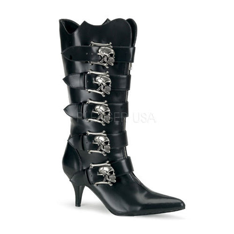 DEMONIA FURY-106 Black Nappa Pu Vegan Boots - Shoecup.com