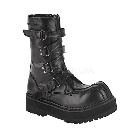 DEMONIA FIERCE-130 Men's Black Pu Vegan Boots - Shoecup.com