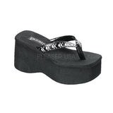 DEMONIA FUNN-17 Black Pu Sandals - Shoecup.com