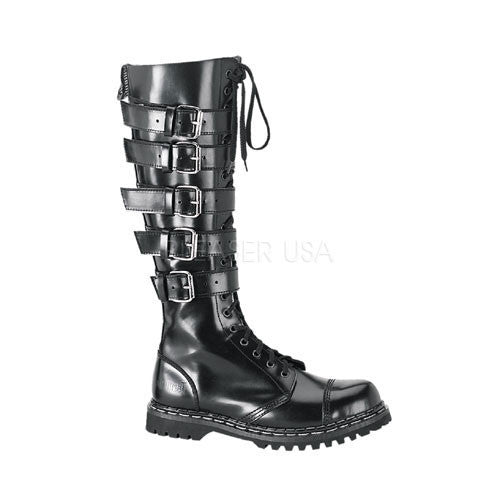 DEMONIA GRAVEL-20 Men's Black Leather Leather Steel Toe Boots - Shoecup.com