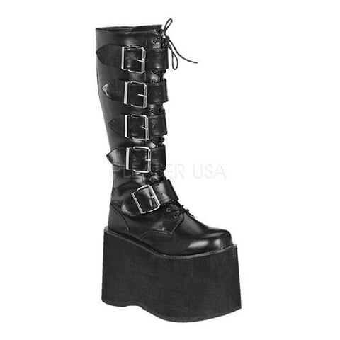 DEMONIA MEGA-618 Men's Black Pu Vegan Boots - Shoecup.com