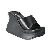 DEMONIA PACE-01 Black Pu Sandals - Shoecup.com