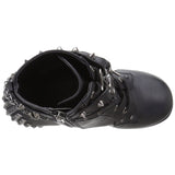 Demonia POISON-101 Black Vegan Leather Wedge Boots - Shoecup.com - 7