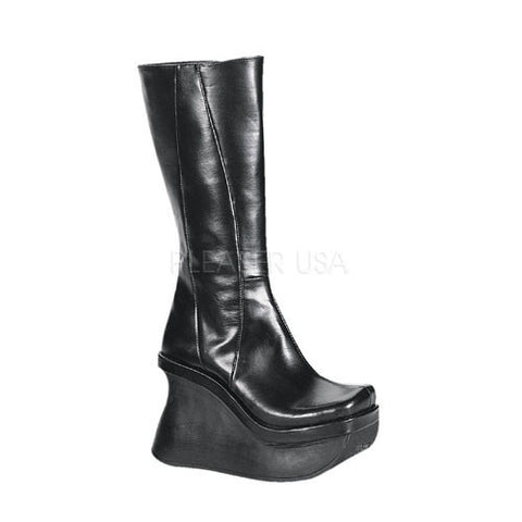 DEMONIA PACE-100 Black Pu Vegan Boots - Shoecup.com