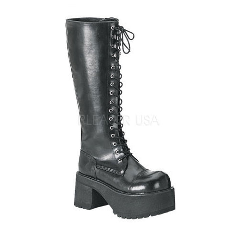 DEMONIA RANGER-302 Men's Black Pu Vegan Boots - Shoecup.com