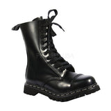 DEMONIA ROCKY-10 Men's Black Leather Steel Toe Boots - Shoecup.com