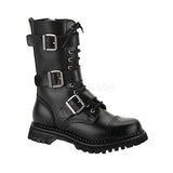 DEMONIA RIOT-12 Men's Black Leather Steel Toe Boots - Shoecup.com