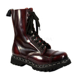 DEMONIA ROCKY-10 Men's Burgundy Rub-Off Leather Steel Toe Boots - Shoecup.com