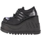 DEMONIA STOMP-08 BLACK CHUNKY PLATFORM SHOES - Shoecup.com - 6