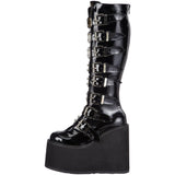 DEMONIA Women's SWING-815 Black Pat Vegan Boots - Shoecup.com - 4