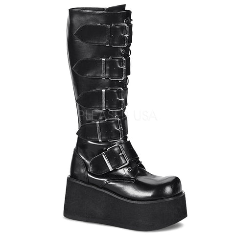 DEMONIA TRASHVILLE-518 Men's Black Pu Vegan Boots - Shoecup.com