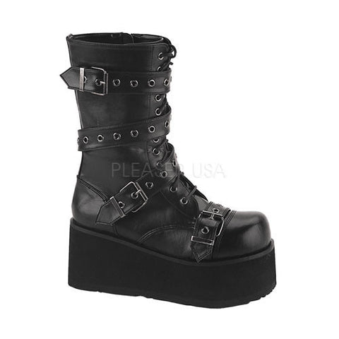 DEMONIA TRASHVILLE-205 Men's Black Pu Vegan Boots - Shoecup.com