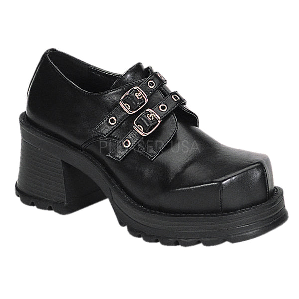 DEMONIA TRUMP-101 Black Pu Sandals - Shoecup.com