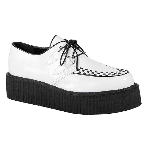 DEMONIA V-CREEPER-502 Men's White Pu Creepers - Shoecup.com