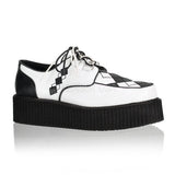 DEMONIA V-CREEPER-510 Men's White-Black Pu Creepers - Shoecup.com