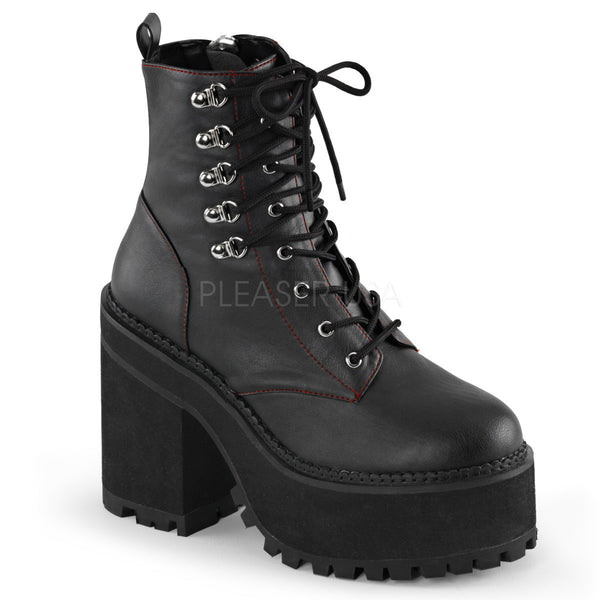 Demonia ASSAULT-100 Black Leather Boots - Shoecup.com