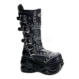 DEMONIA BOXER-203 Men's Black Pu Cyber Boots - Shoecup.com