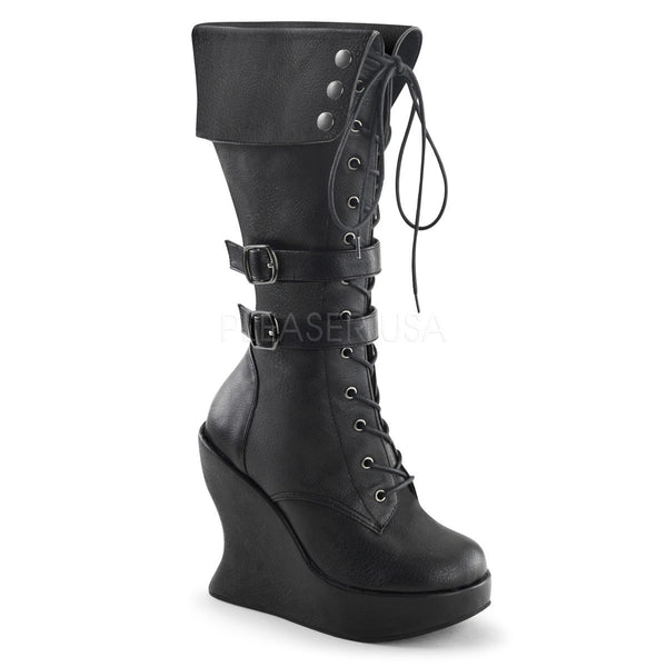 DEMONIA BRAVO-114 Black Pu Boots - Shoecup.com