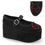 Demonia CLICK-02-1 Black Canvas Mary Jane - Shoecup.com