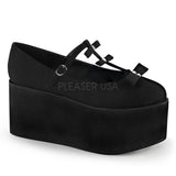 Demonia CLICK-08 Black Canvas T-Strap - Shoecup.com