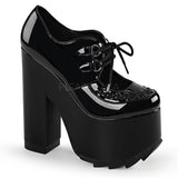 Demonia CRAMPS-01 Black Ridged Platform Boots - Shoecup.com