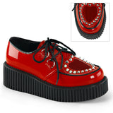 Demonia CREEPER-108 Red Patent Creepers - Shoecup.com