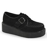 Demonia CREEPER-118 Black Vegan Suede Monk Creepers - Shoecup.com