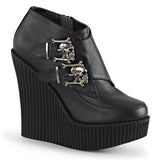 Demonia CREEPER-306 Black V. Leather Creepers - Shoecup.com