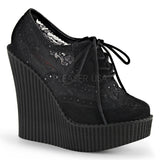 Demonia CREEPER-307 Black Vegan Suede-Mesh Creepers - Shoecup.com