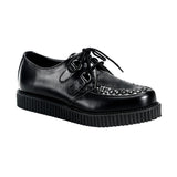 DEMONIA CREEPER-602 Men's Black Leather Creepers - Shoecup.com