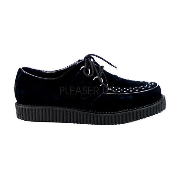 DEMONIA CREEPER-602S Men's Black Suede Creepers - Shoecup.com