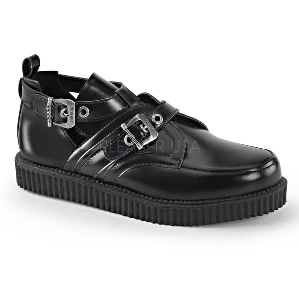 Demonia Men's CREEPER-615 Men's Black Leather Creepers - Shoecup.com