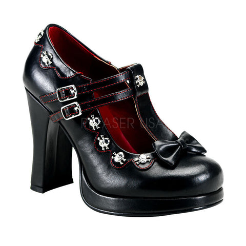 DEMONIA CRYPTO-06 Black Pu Platform Mary Jane - Shoecup.com