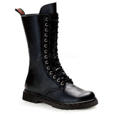 Demonia Men's DEFIANT-300 Men's Black Vegan Leather Goth Punk Combat Boots - Shoecup.com